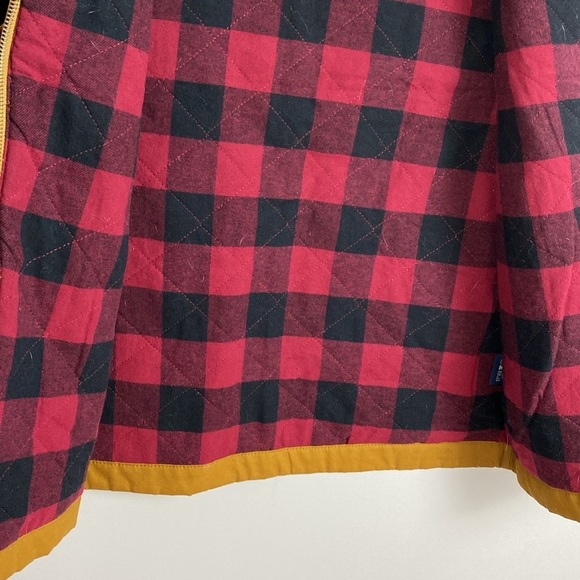 Tailor Vintage Quilted Flannel Lined Full Zip Vest Bronze Brown size small - Picture 11 of 13